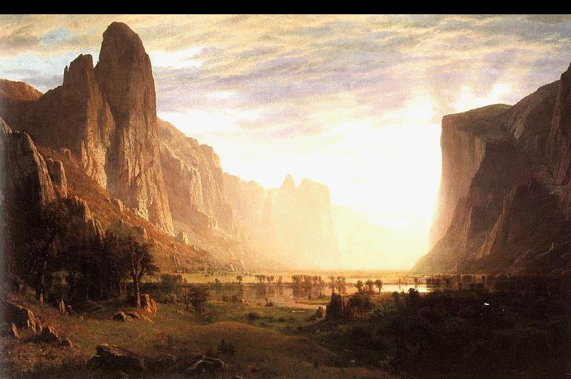 Albert Bierstadt Looking Down the Yosemite Valley, California